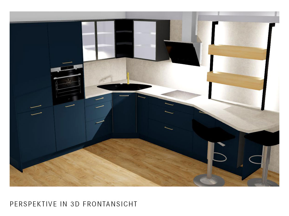 Nobilia Einbau-Küche mit Sitzgelegenheit & Elektrogeräten - Musterküche KBK5