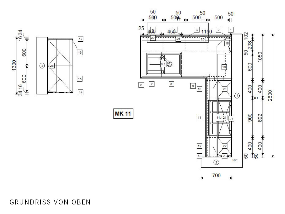Häcker Einbau-Küche L-Form Hochglanz mit Theke & Elektrogeräten - Abverkaufsküche KSD11