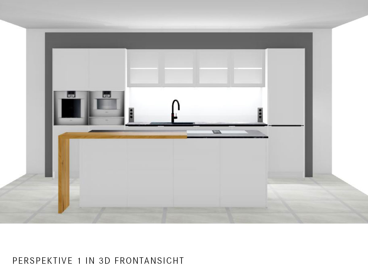 Häcker innovative Design-Küche mit Insel & Elektrogeräten - Abverkaufsküche KSH7
