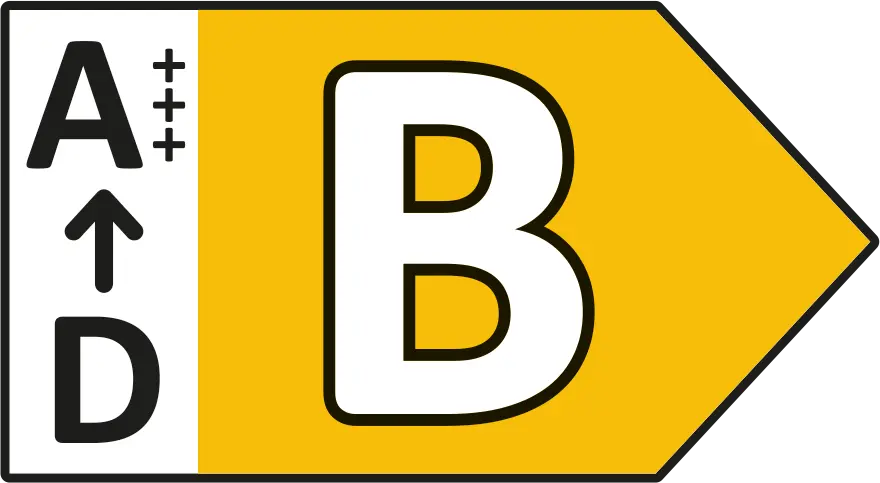 Energieeffizienzlabel mit B-Kategorisierung