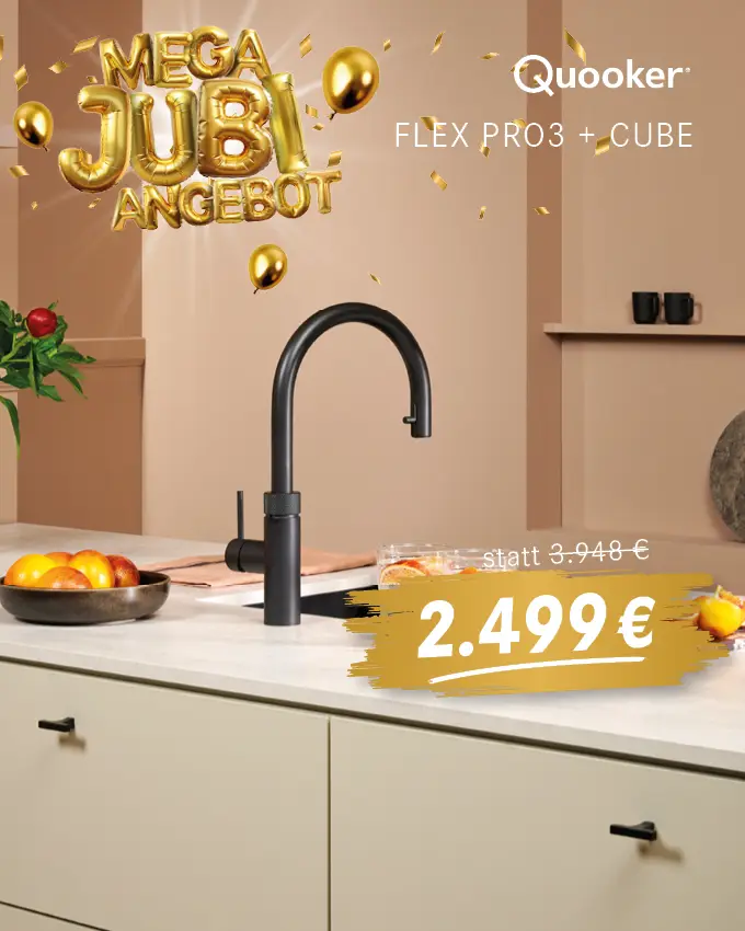 Moderne Küche mit Quooker Wasserhahn